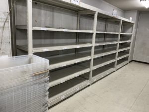 直送品】軽中量ラック 耐荷重200kgタイプ 単体 間口1500×奥行450×高さ