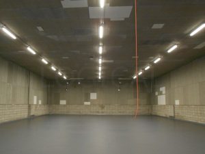 冷凍倉庫 LED 床面塗装