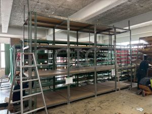 アングルラック段増し工事
