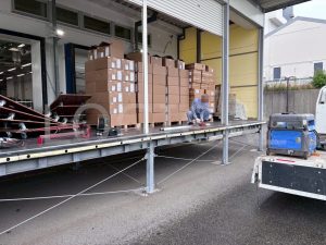 プラットホーム架台補修